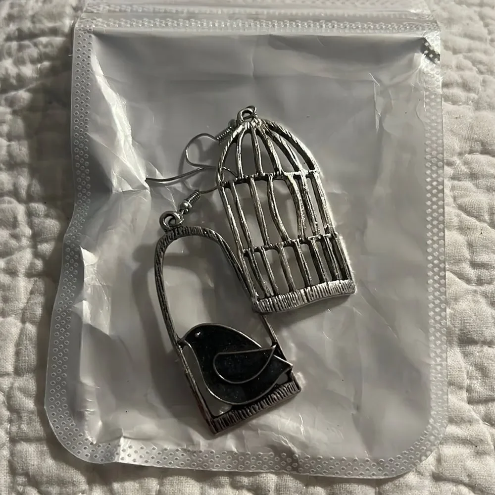 New BirdCage Dangle Earrings